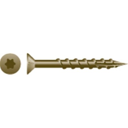 STRONG-POINT Wood Screw, #8, W.A.R. Coated Stainless Steel Flat Head Torx Drive XT815W